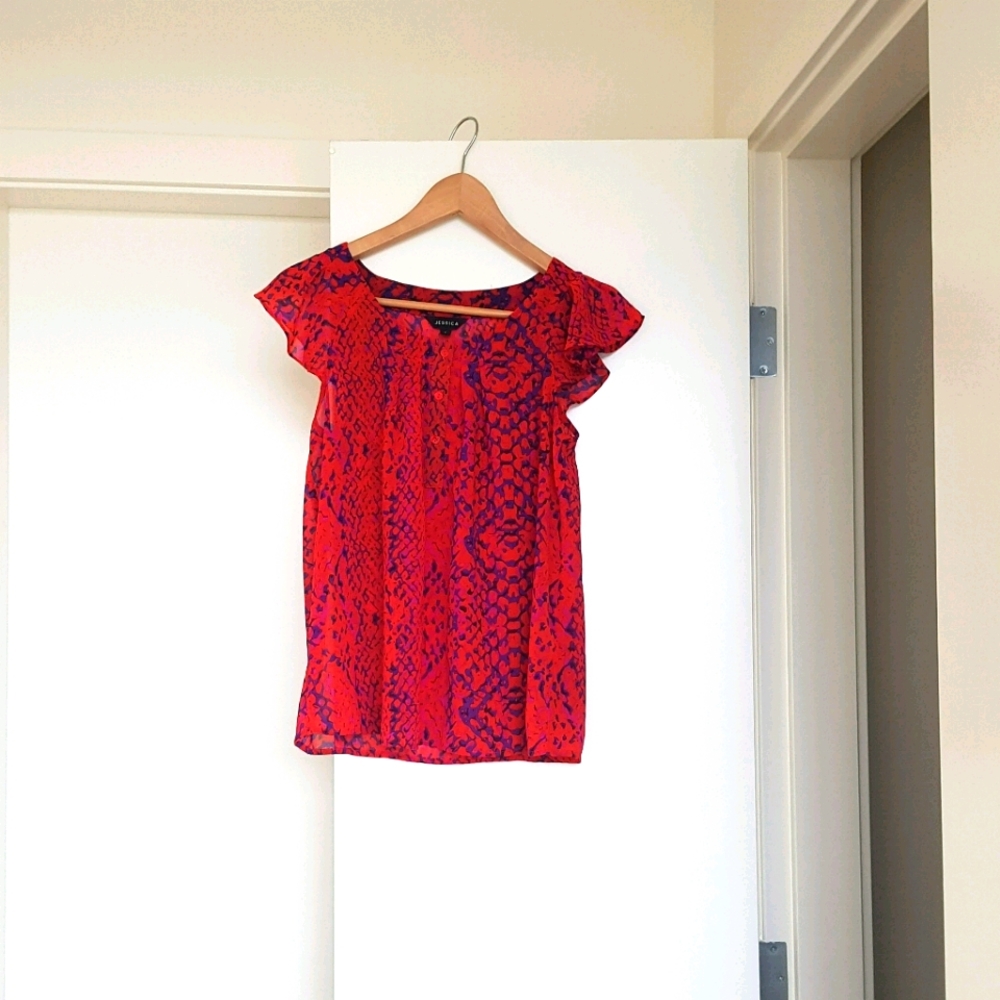 Vintage short sleeve blouse. XS